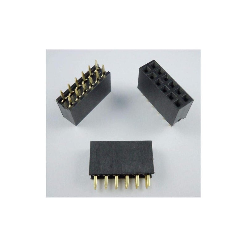 Bestol 2.54mm Double Row Female Long Pin 11mm Breakaway PCB Board Pin Header Socket Connector 2x6 20pcs - Image 2